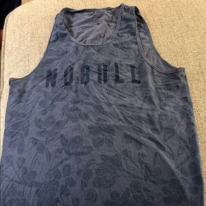 NOBULL Men's Floral Navy Tank Top